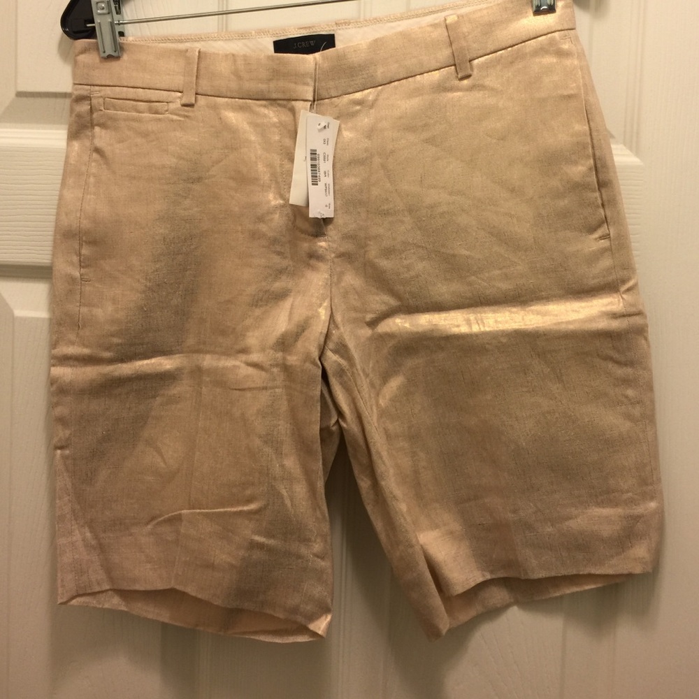 J.Crew Bermuda shorts in gold NWTS size 0